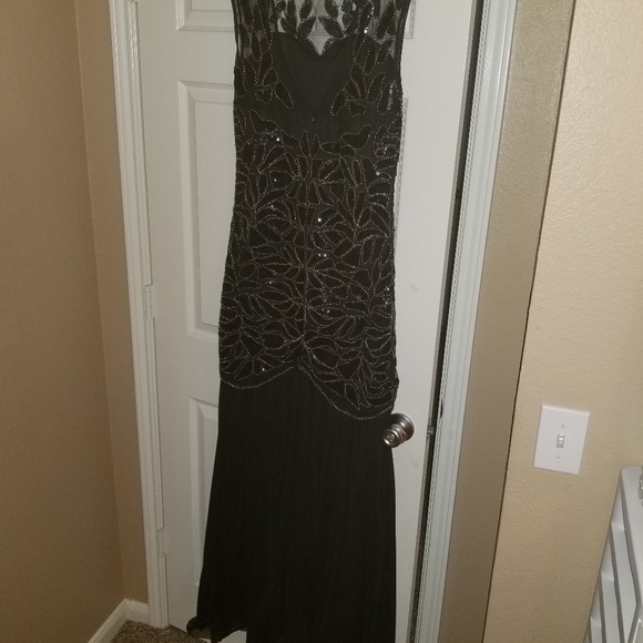 1920s Women's Black Sequin dress XL**UNIQUE ** - Picture 7 of 8